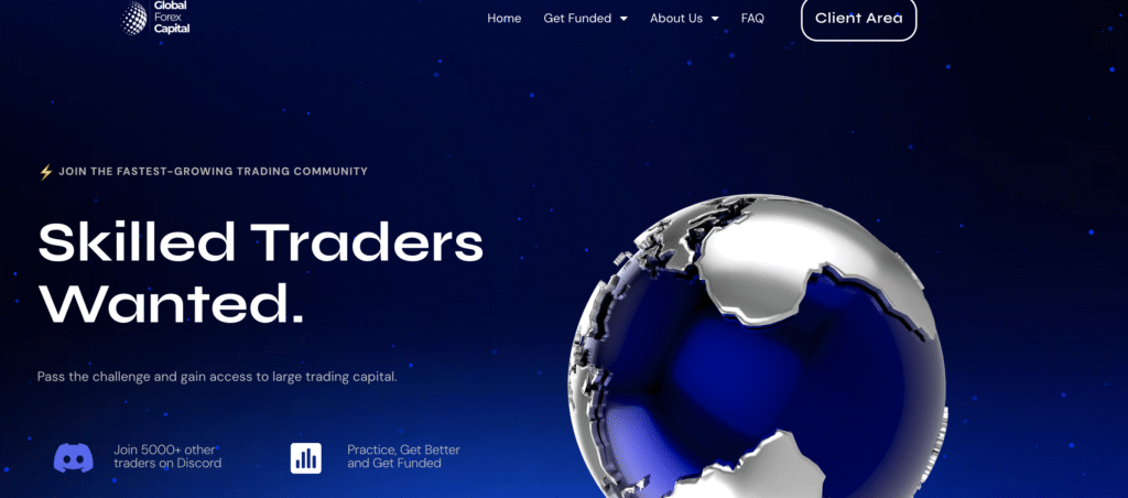 Global Forex Capital website homepage