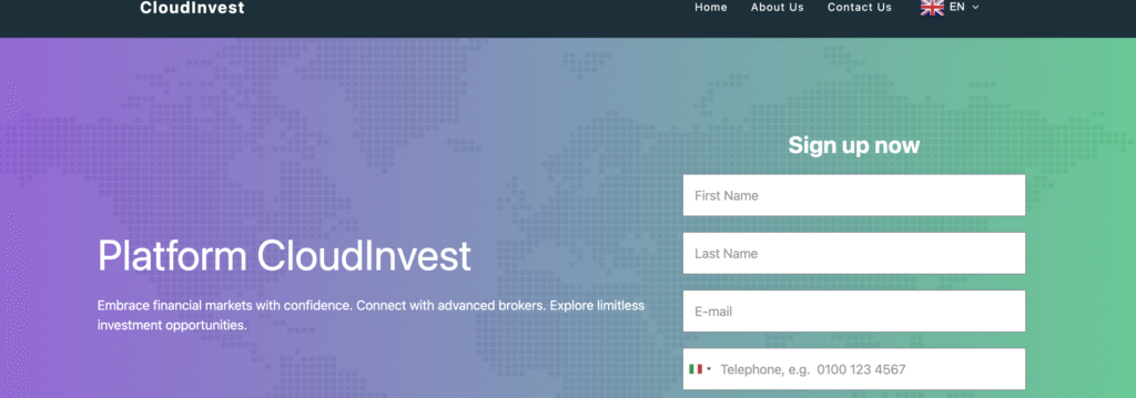 cloudinvestapp.com-scam-review dashboard showing fake trading profits