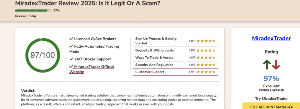 Miradextrader.pro scam review – exposing fraudulent trading practices