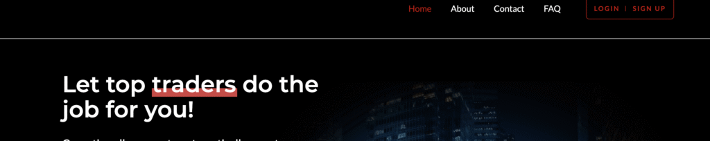 Screenshot of Alphawave Exchange homepage