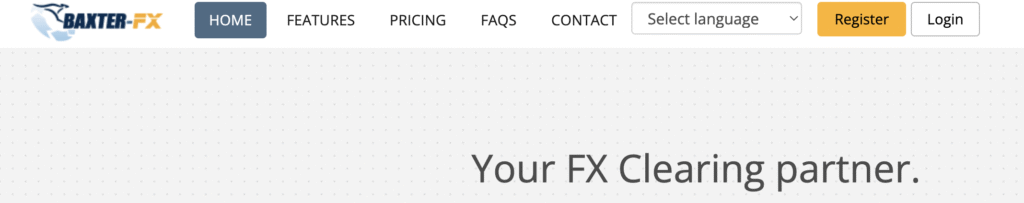 Screenshot showing Baxter-FX scam warning