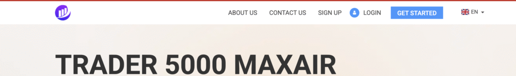 trader-5000-maxair scam platform dashboard screenshot