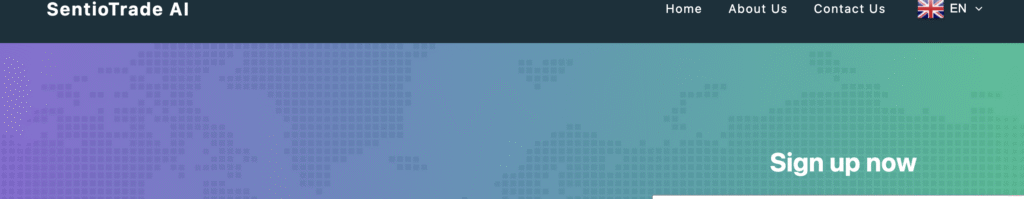 SentioTradeAI.net platform interface showcasing trading dashboard.