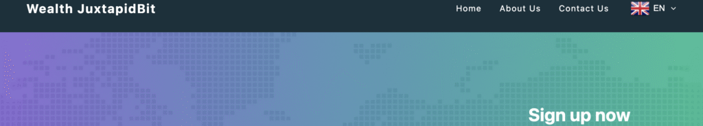 Wealth JuxtapidBit website homepage showcasing trading features.