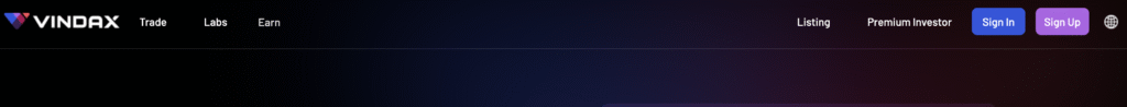 Vindax.com platform interface showing withdrawal error message."