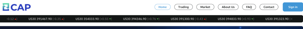 Screenshot of 8cap.online homepage