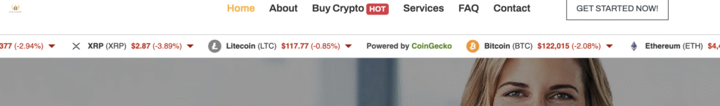 CatalystAsset.live scam warning banner