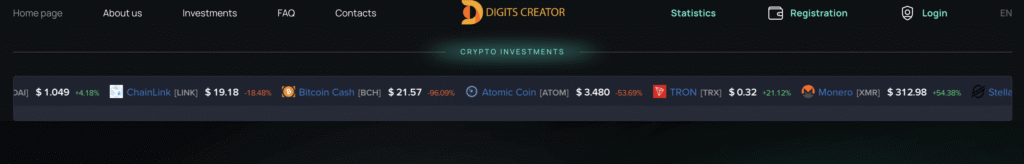 DigitsCreator scam warning graphic