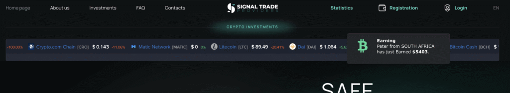 SignalTradeProviders.com homepage screenshot