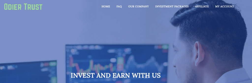 Screenshot of OdierTrust.com dashboard