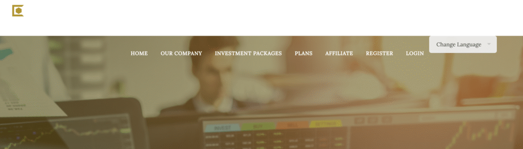 Screenshot of UltimateAssetsLimited.com homepage showing investment packages.