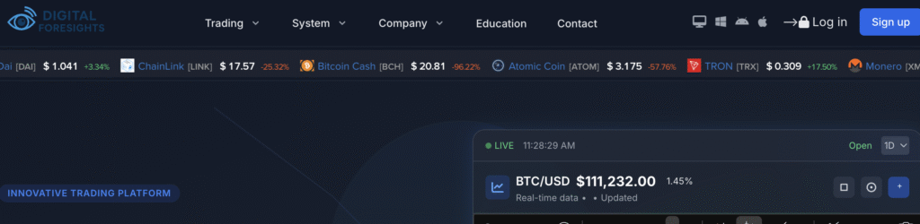 DigitalForesights.com scam trading platform