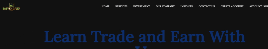 EasyFXDailyProfits.com homepage screenshot