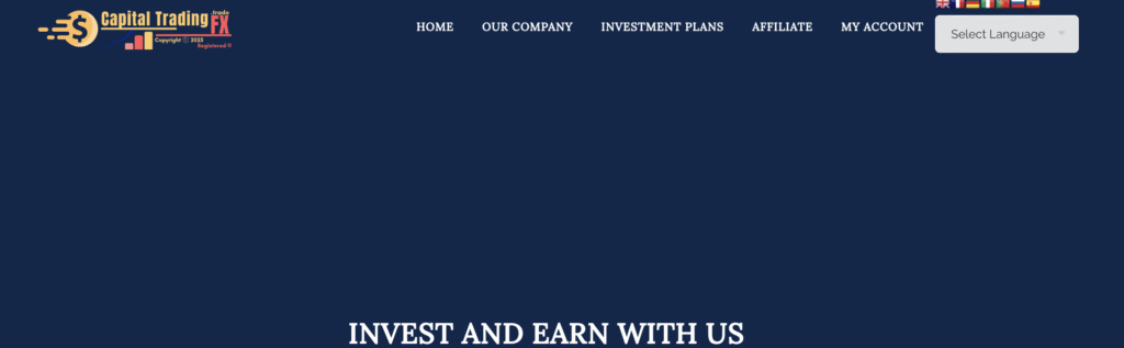 CapitalTradingFX.trade website screenshot”