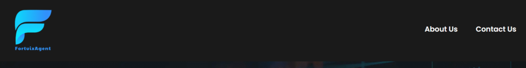 FortuixAgent.co.uk homepage showing suspicious trading platform layout and scam warning signs