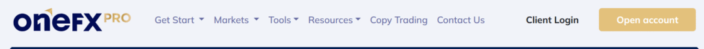 OneFXPro.com scam review homepage screenshot