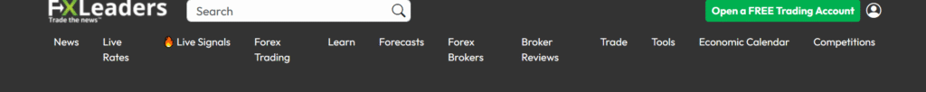 FXLeaders scam review – Screenshot of FXLeaders.com homepage for analysis
