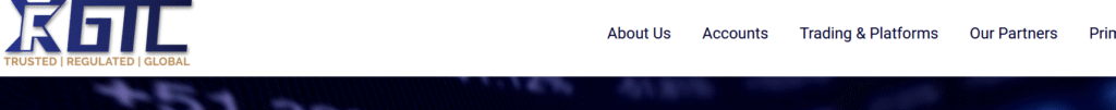 Screenshot of the GTCFX website homepage showing fake trading platform and misleading investment claims