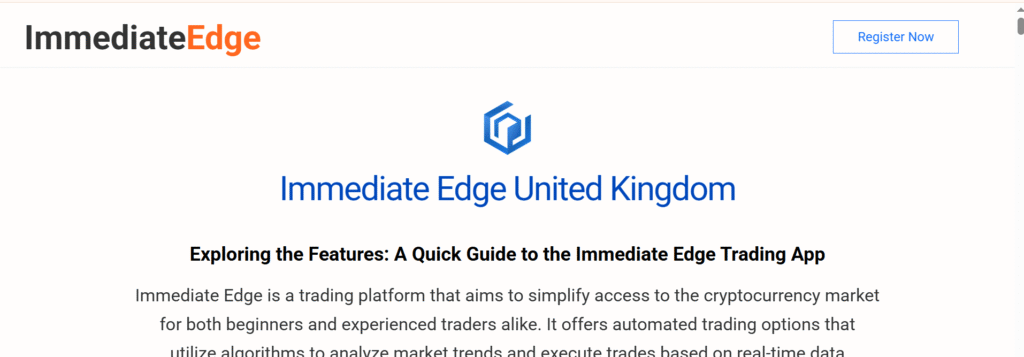 Immediate Edge UK website screenshot