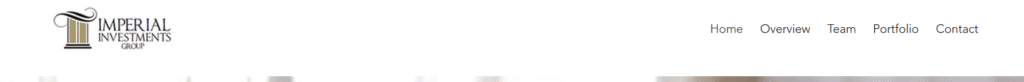 Screenshot of Imperial Investments Group.com homepage