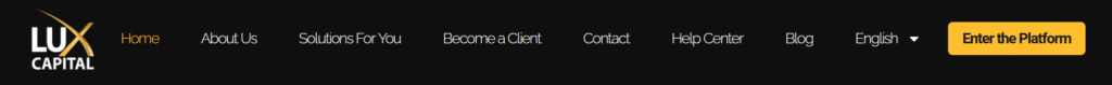 Screenshot of the Lux.Capital website homepage.