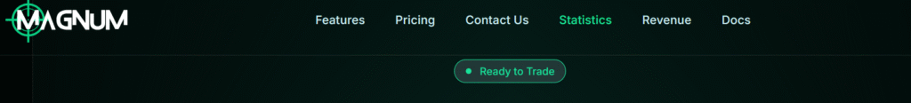 Screenshot of Magnum.Trade homepage
