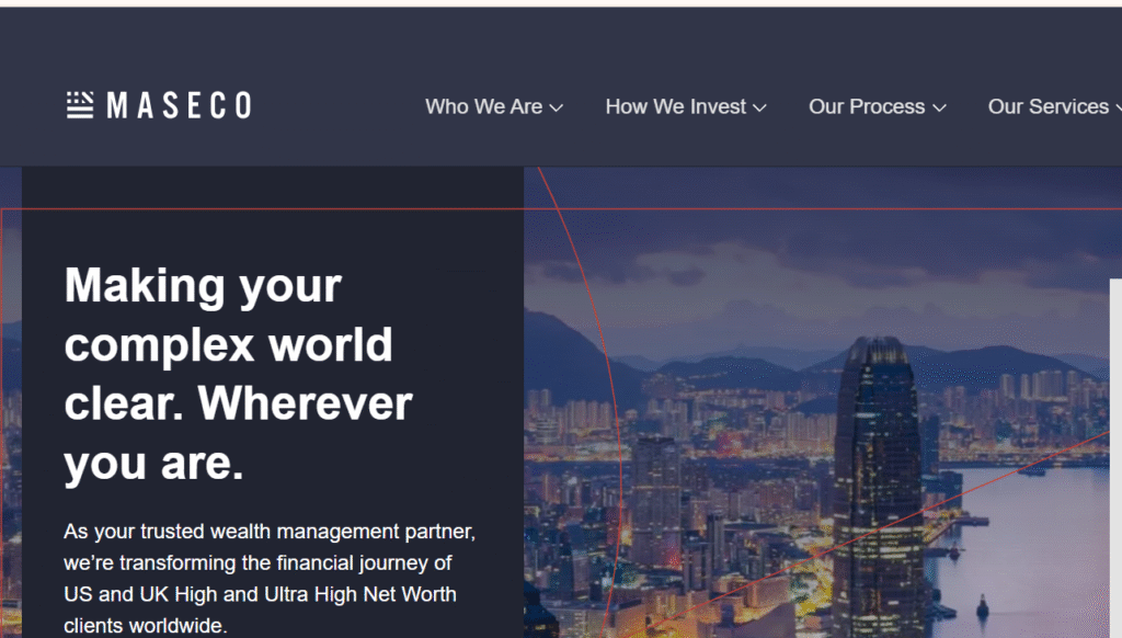 MASECO Private Wealth homepage screenshot