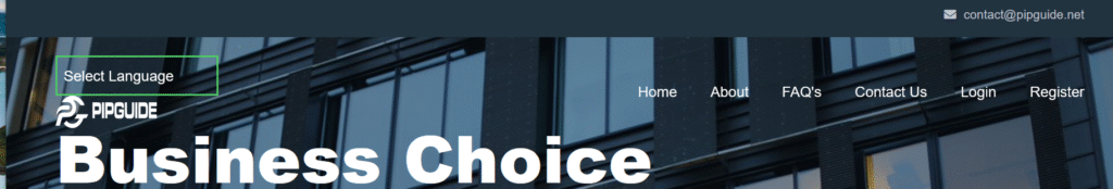 PipGuide.net homepage screenshot used in scam review