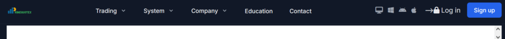 Pquotex.com homepage screenshot showing the trading platform – Pquotex.com scam review