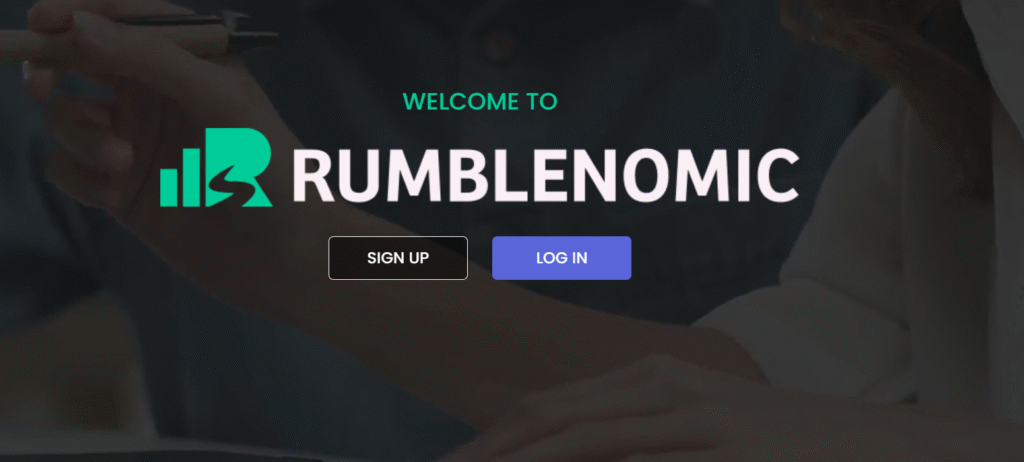 Rumblenomic.net homepage screenshot showing scam warnings