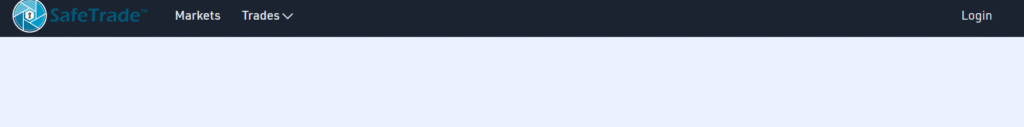 Safetrade.com trading platform homepage