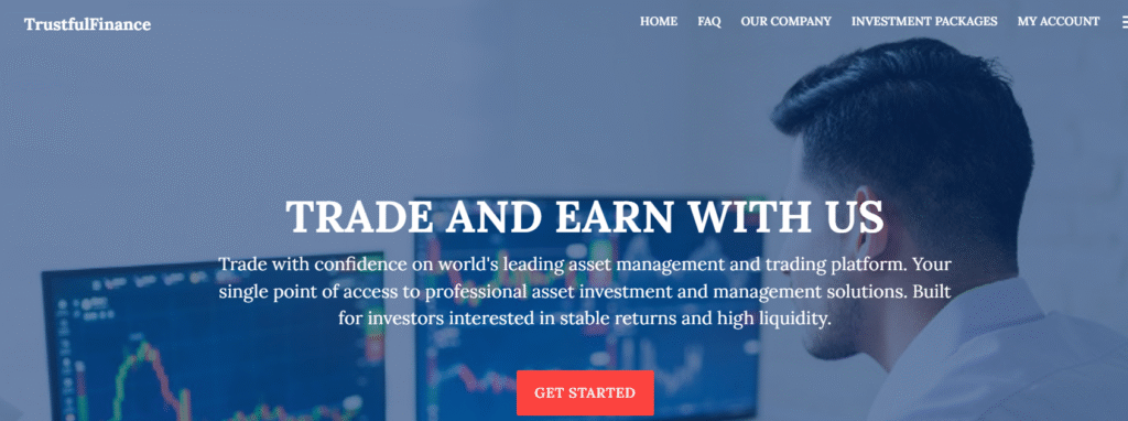 Trustfulftrade.com website screenshot