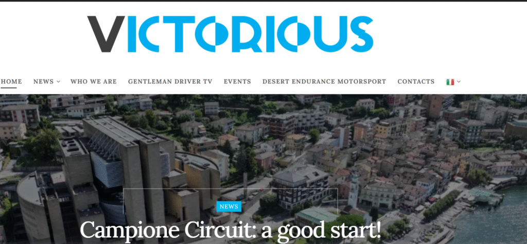 Screenshot of Victorious.ch homepage