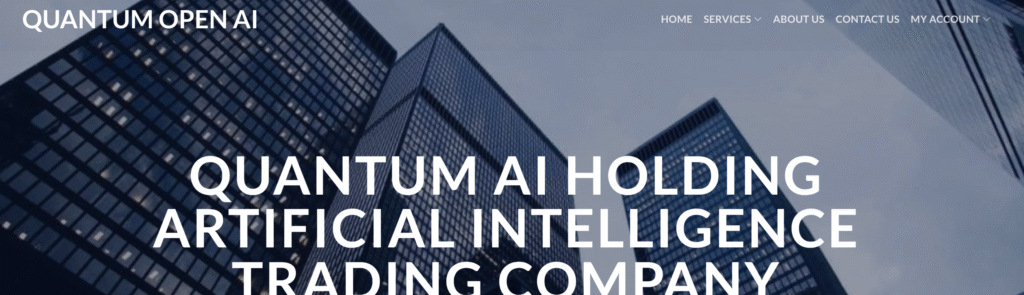 QuantumOpenXAI.com trading platform homepage