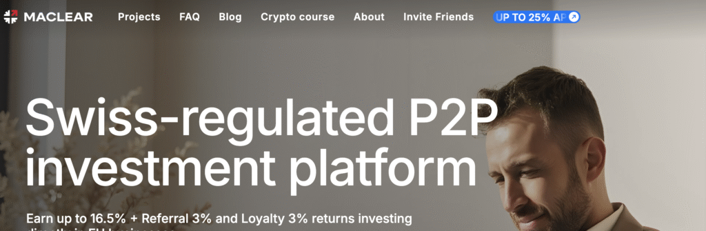 Screenshot of Maclear.ch fraudulent trading website