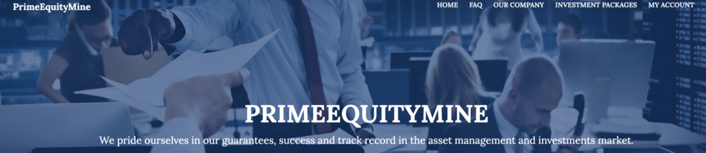 Prime-EquityMine.net homepage screenshot