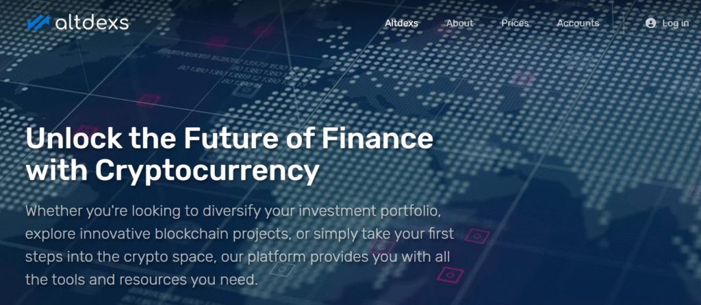 Altdexs.com homepage screenshot