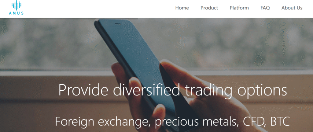 AmicusMarketsFX scam review - website homepage screenshot