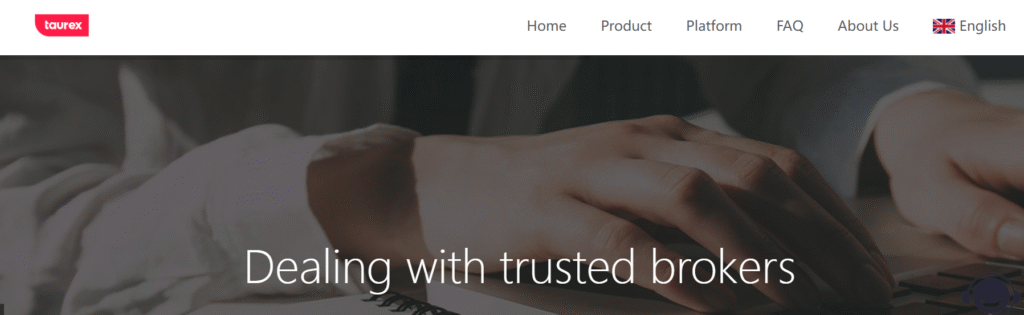 TradeTaurexLtd.com homepage screenshot showing trading dashboard