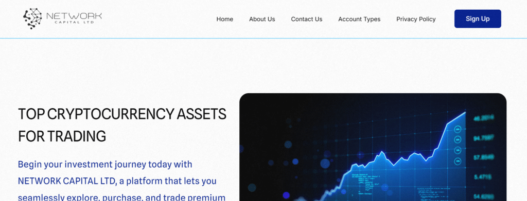 Network-Capital-Partners.com scam website homepage screenshot