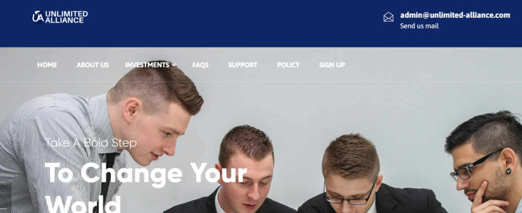 Unlimited-Alliance.com scam warning screenshot